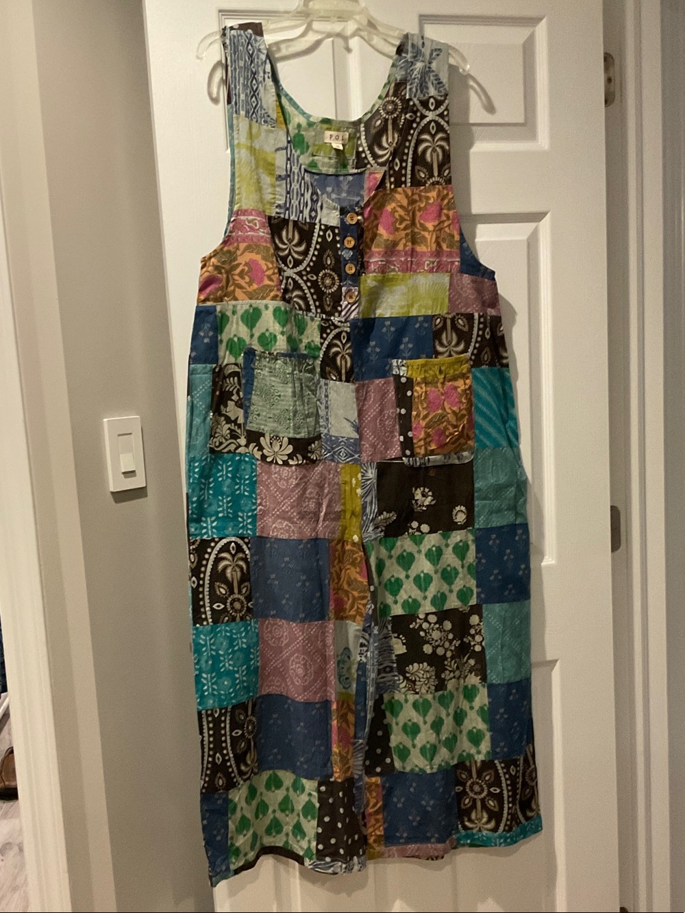 POL Patchwork Maxi Jumpsuit in Multicolor - Picture 7 of 8